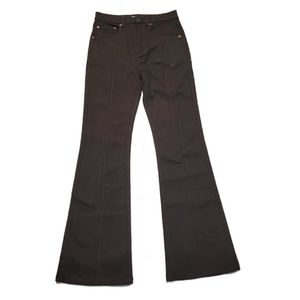 Motel Denim Seam Bootleg Split Jeans Bitter Chocolate Brown